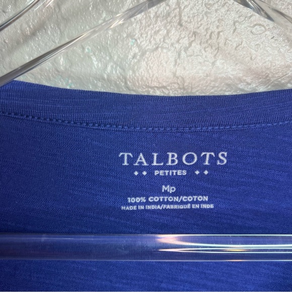 Talbots Royal Blue Design Top - Picture 3 of 5
